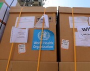 عکس | ورود کامیون‌های بشر دوستانه به بیمارستان شهدای الاقصی