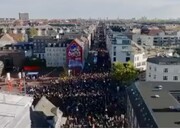 تصاویر هوایی راهپیمایی عظیم در کپنهاک | دانمارکی‌ها در حمایت از فلسطین به خیابان‌ها ریختند