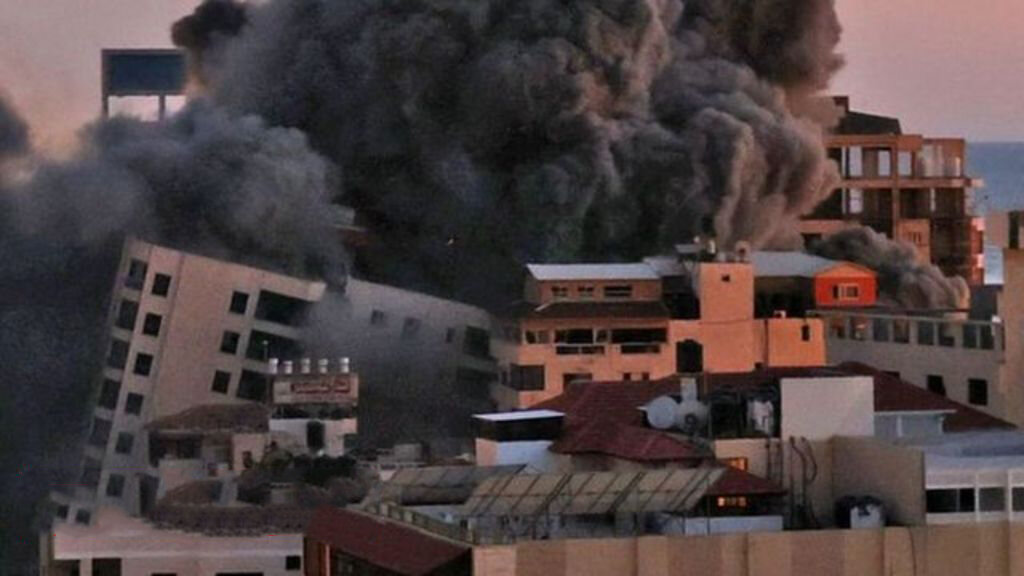 بمباران اشغالگران در نزدیکی بیمارستان الوفاء غزه