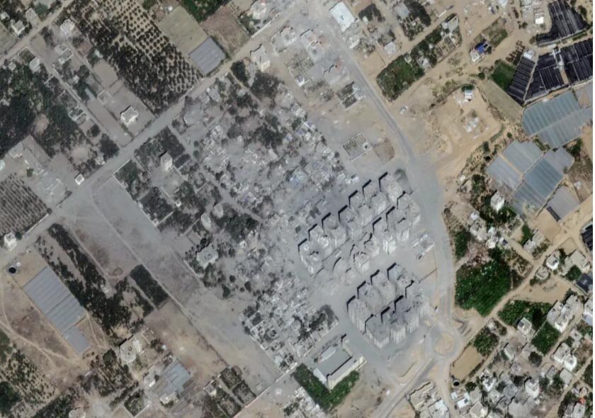 غزه از فضا؛ تصویر ویرانی محله ها