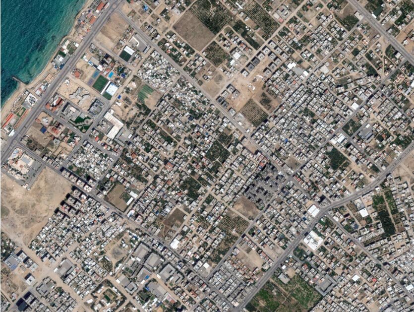 غزه از فضا؛ تصویر ویرانی محله ها