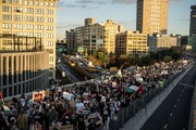 تظاهرات ۲۵ کیلومتری هلندی‌ها در حمایت از غزه | ببینید