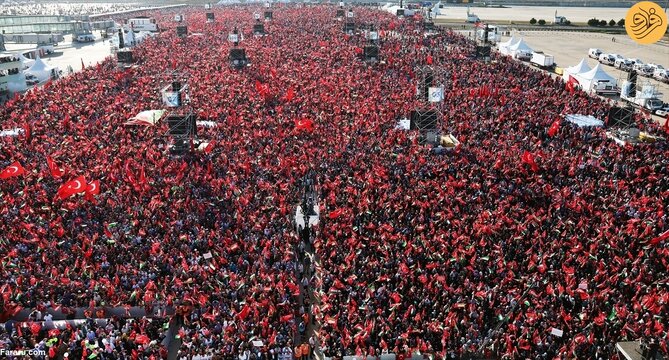 تجمع بزرگ حمایت از فلسطین در استانبول