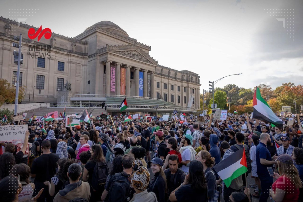 بسته شدن پل بروکلین در حمایت از فلسطین