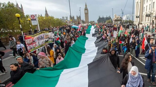 راهپیمایی در حمایت از فلسطین