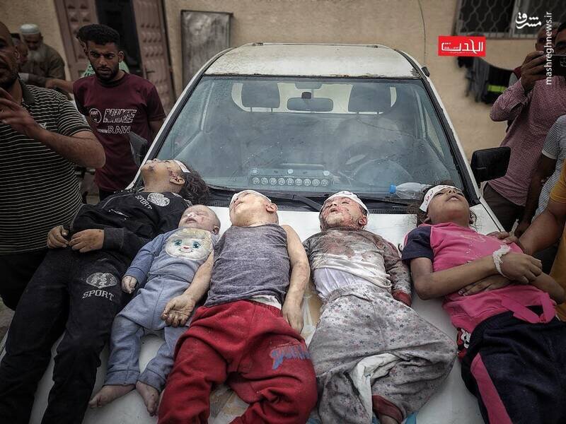 تصاویر دردناک ۵ کودک شهید فلسطینی از یک خانواده
