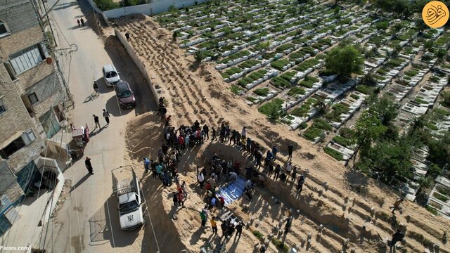 دفن فلسطینی‌ها در گور دسته جمعی