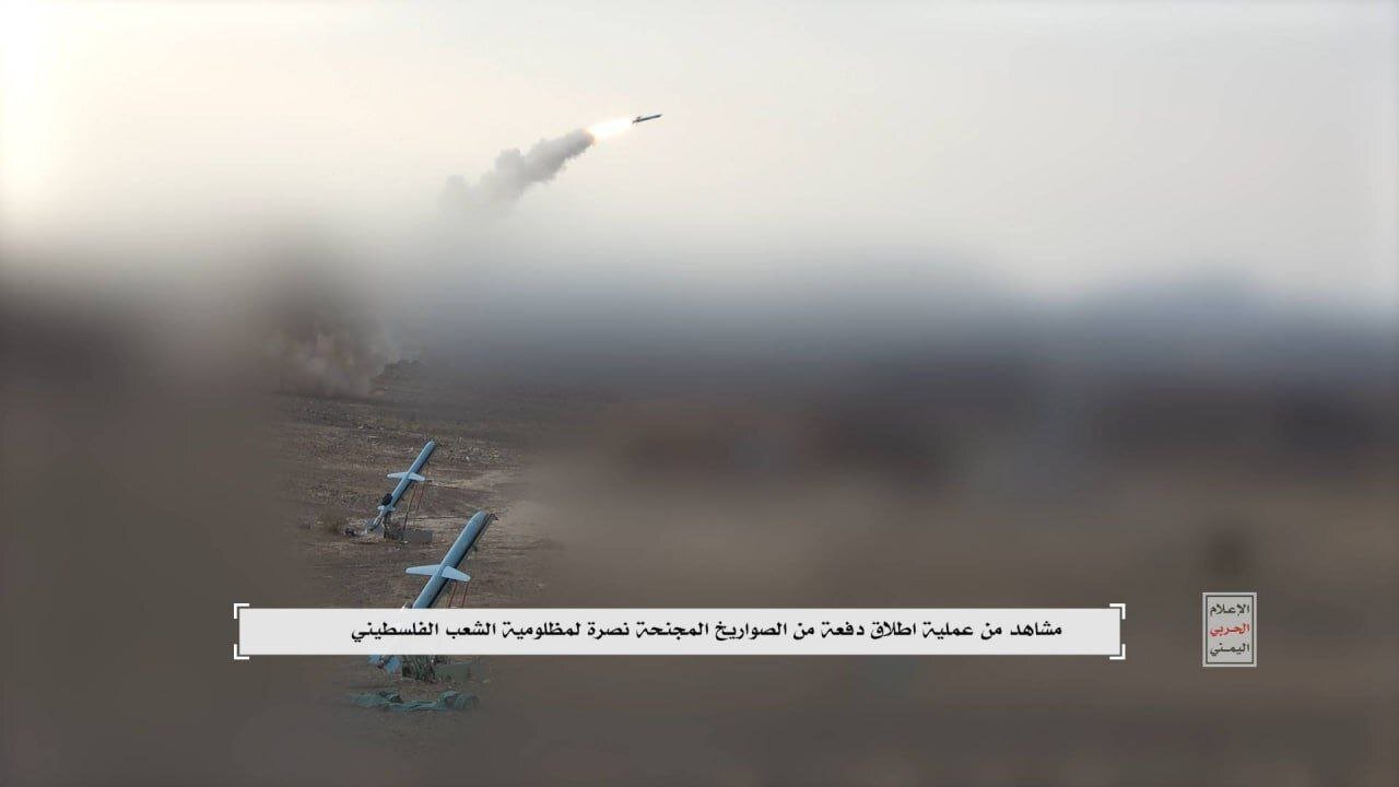 تصاویری از عملیات موشکی و پهپادی انصارالله یمن به مواضع رژیم صهیونیستی