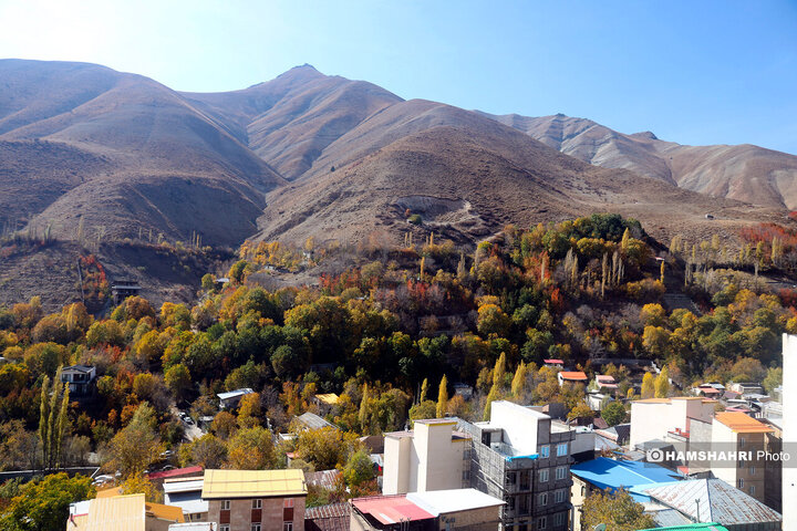 منظره زیبای پاییزی روستای آهار