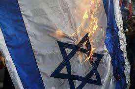 لحظه قاپیدن پرچم اسرائیل از دست حامیان رژیم صهیونیست