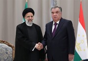رئیسی با استقبال رسمی امامعلی رحمان وارد کاخ ملت تاجیکستان شد