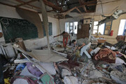 ببینید | بمباران وحشتناک یک مدرسه‌ در غزه