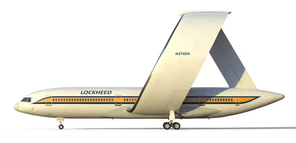 تصاویر | باورنکردنی‌ترین هواپیمای جهان با یک بال عجیب و غریب | این هواپیما ظرفیت حمل ۱۲۰ مسافر را دارد