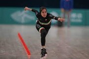تصاویر حرکت دیدنی دختر اسکیت باز ایران ؛ سالک طلایی شد