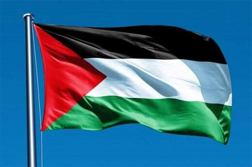 پرچم فلسطین بر فراز ساختمان پارلمان اسکاتلند