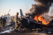 عکس | هواپیمای نظامی آمریکا در منطقه سقوط کرد | ۵ نفر کشته شدند