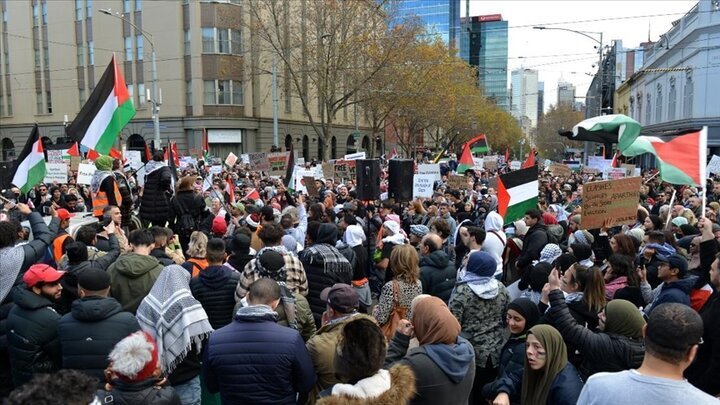 اعتراض حامیان مردم  فلسطین