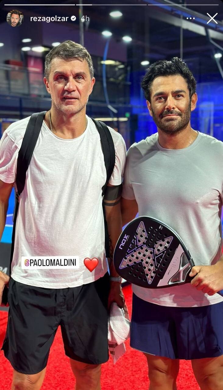 عکس | ملاقات خاص محمدرضا گلزار و اسطوره خوشتیپ فوتبال ایتالیا