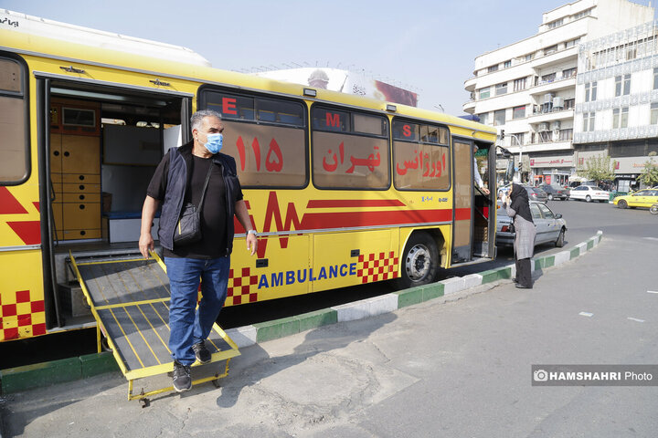 استقرار اورژانس در میادین اصلی تهران در پی آلودگی هوا