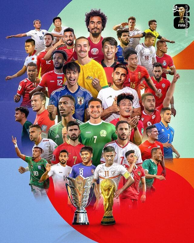 پوستر AFC برای جام جهانی با تصویر ستاره ایرانی