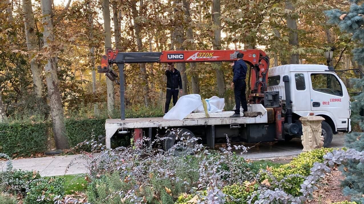 تصویر کشف یک اثر تاریخی در محوطه کاخ سعدآباد