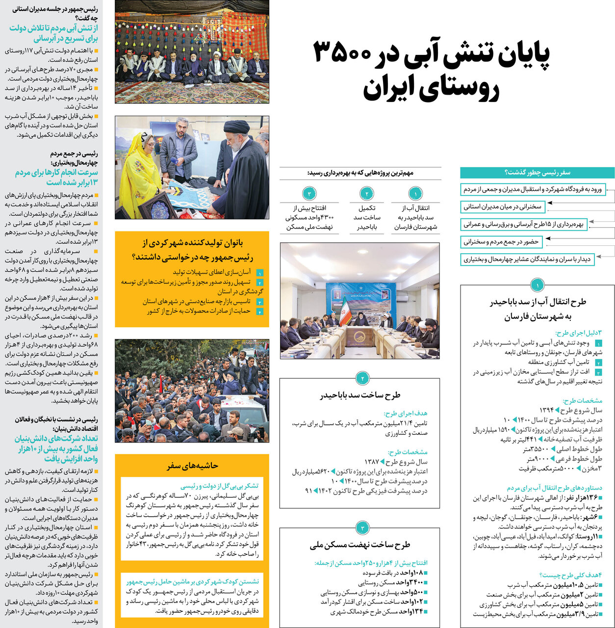 اینفوگرافیک | دستاوردهای سفر رئیسی به چهارمحال و بختیاری