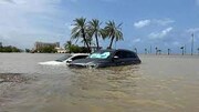 تصاویر وضعیت خیابان های دبی بعد از بارش باران‌های سیل‌آسا