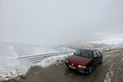 بارش برف پاییزی در مازندران ؛ وضعیت راه‌های این استان شمالی