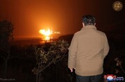 رهبر کره شمالی با آزمایش یک موشک به آمریکا هشدار داد | اگر آمریکا تصمیم اشتباهی بگیرد... | تصاویر