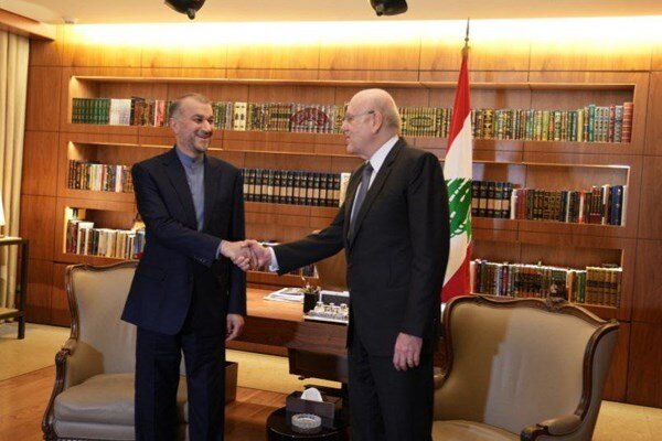 دیدار و گفت‌وگوی امیرعبداللهیان با نخست‌وزیر لبنان