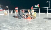 شادی دیدنی یمنی‌ها روی پرچم اسرائیل + فیلم