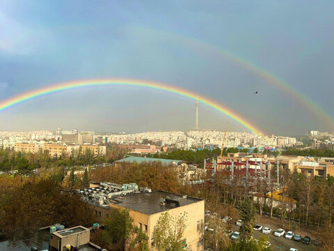 تصاویر | رنگین کمان در تهران دلبری کرد