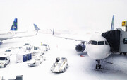 تصاویری از بارش شدید برف در آلمان | هواپیماها زمینگیر شدند