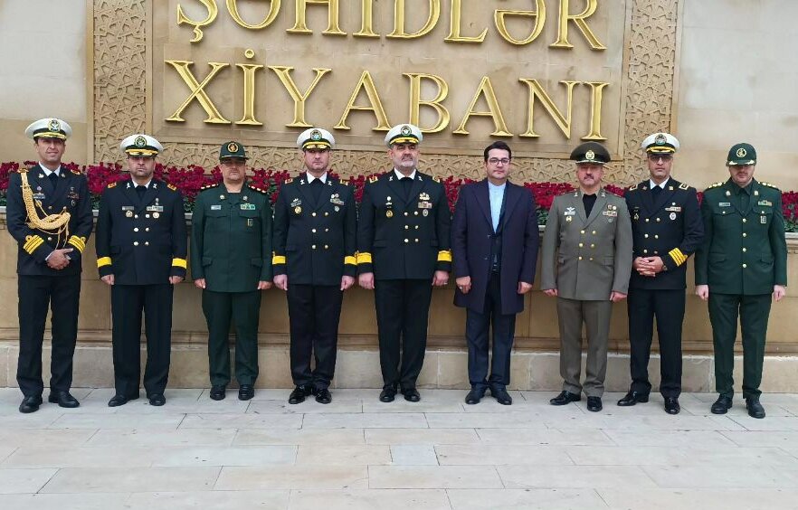 تصاویر و جزئیات دیدار دریادار ایرانی با ۲ مقام عالیرتبه نظامی جمهوری آذربایجان