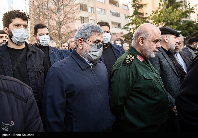 عکس | تیپ سردار قاآنی فرمانده نیروی قدس در یک مراسم تشییع