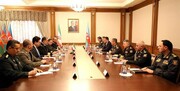 تصاویر دیدار دریادار ایرانی با وزیر دفاع جمهوری آذربایجان