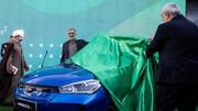 عکس | رانندگی شهردار و وزیر پشت فرمان اولین ماشین برقی ایرانی