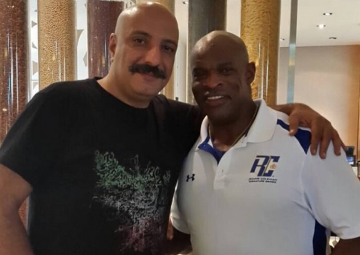 تصاویر بازیگر سرشناس سینمای ایران در کنار دو غول ورزش جهان