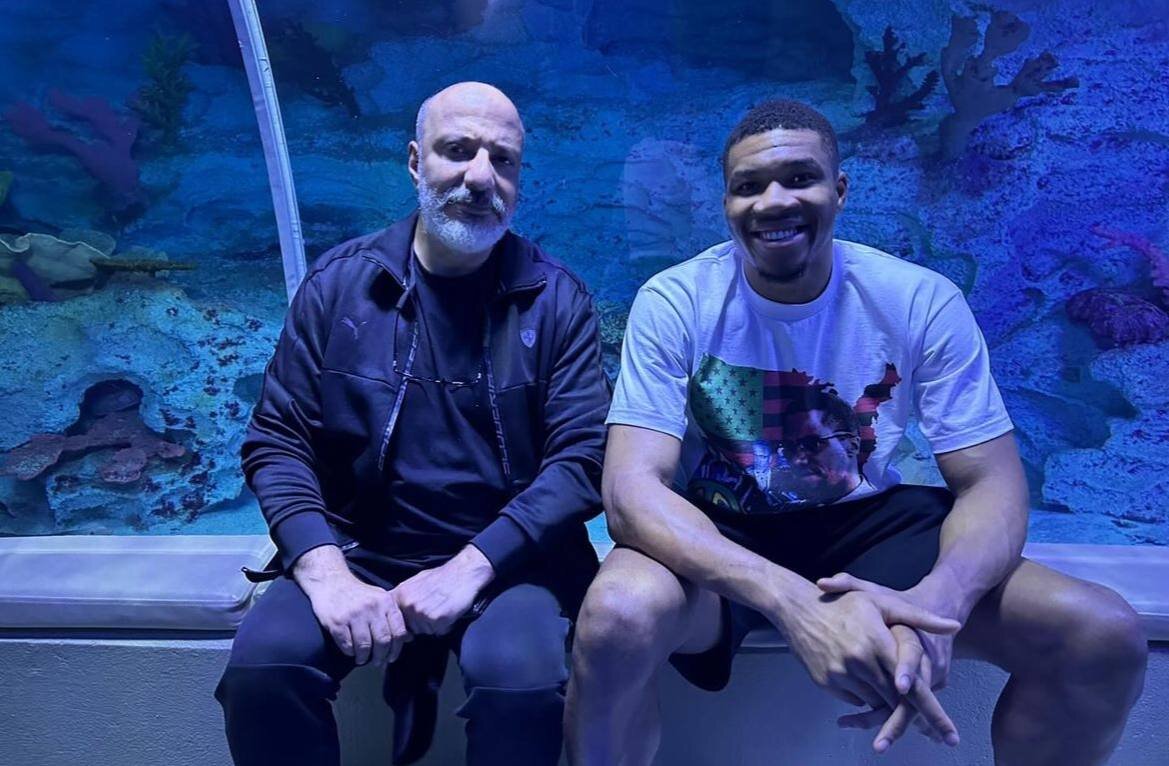 تصاویر بازیگر سرشناس سینمای ایران در کنار دو غول ورزش جهان