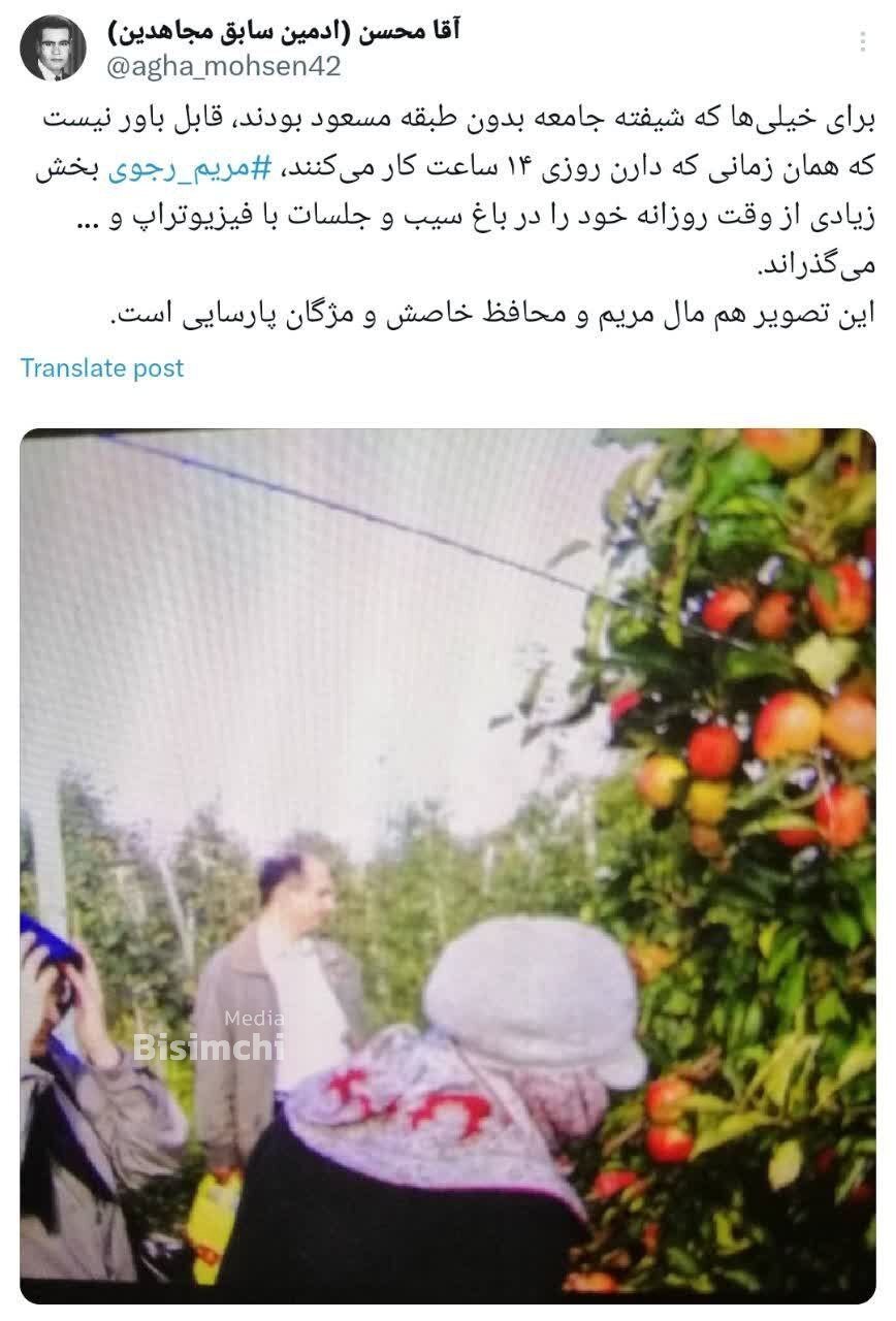 تصاویر خصوصی مریم رجوی لو رفت | از ریلکس در باغ سیب تا دفتر کار یک عضو منافقین