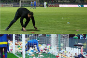 هواداران فوتبال ایران؛ عروسک را جایگزین بطری کنید!