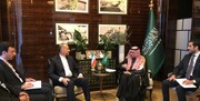 ببینید | دیدار و گفت‌وگوی امیرعبداللهیان و وزیر خارجه عربستان