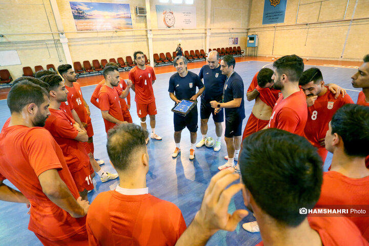 اولین تمرین تیم ملی فوتسال ایران پیش از بازی با روسیه