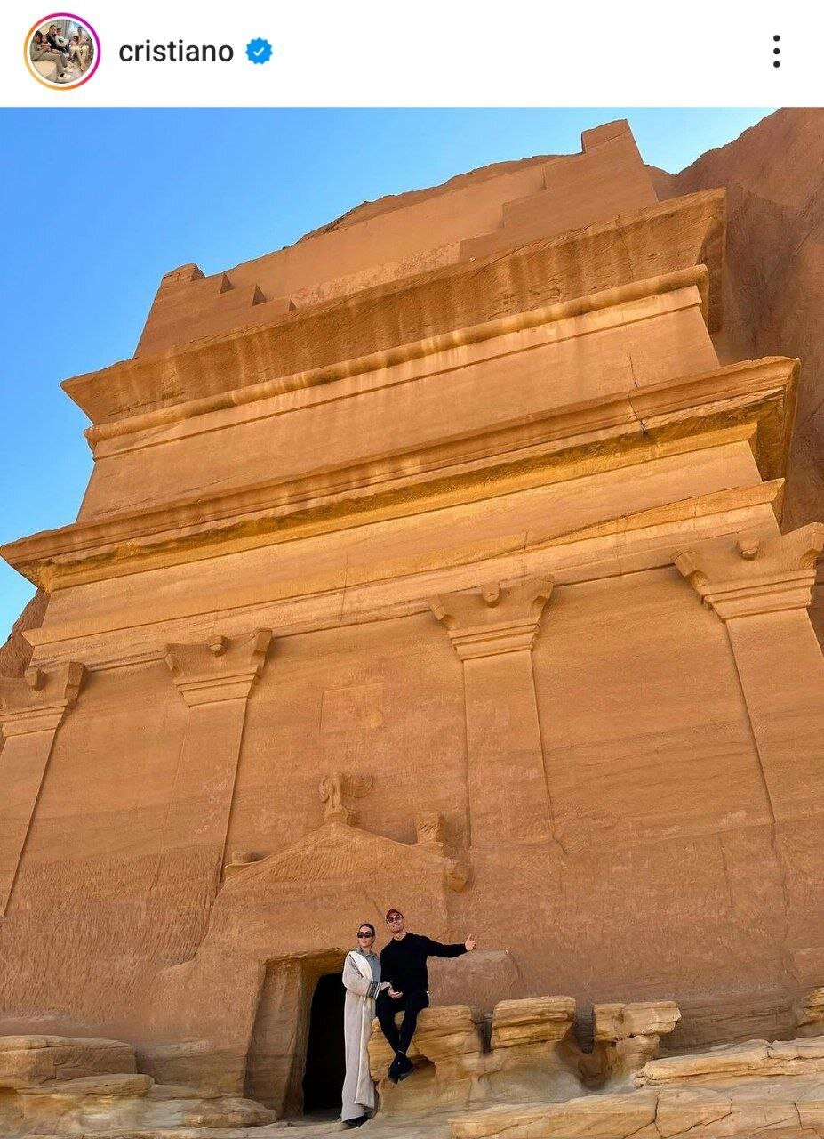 ژستهای عاشقانه و همسرش در عربستان | تصاویر