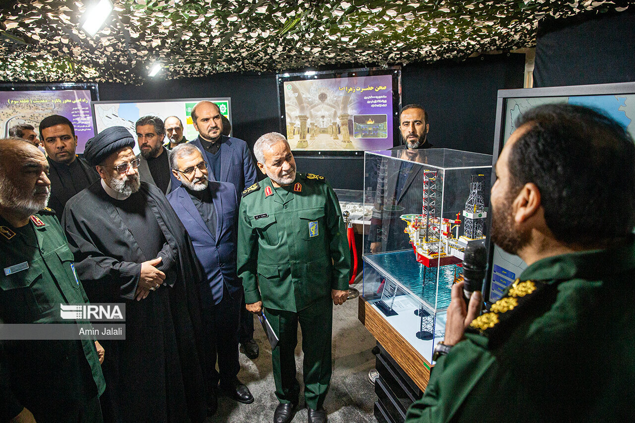 جزئبات و تصاویر بازدید رئیس جمهوری از قرارگاه خاتمالانبیا(ص)