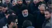 حضور رئیسی در تشییع شهدای گمنام دفاع مقدس | ویدئو