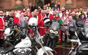 حرکت صدها بابانوئل موتورسوار به سمت بیمارستان کودکان | ببینید