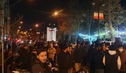 تصاویر تجمع دانشجویان کفن پوش مقابل شورای عالی امنیت ملی کشور