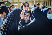 بی‌قراری تلخ و دردناک دردناک هم‌تیمی‌های ملیکا محمدی در مراسم تشییع
