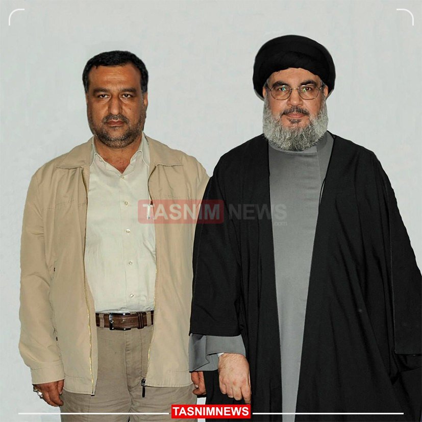 شهید سیدرضی موسوی  در کنار سیدحسن نصرالله
